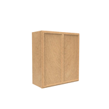 RTA - Slim Shaker Karamel - 30"Height Double Door Wall Cabinets - 27"W x 30"H x 12"D