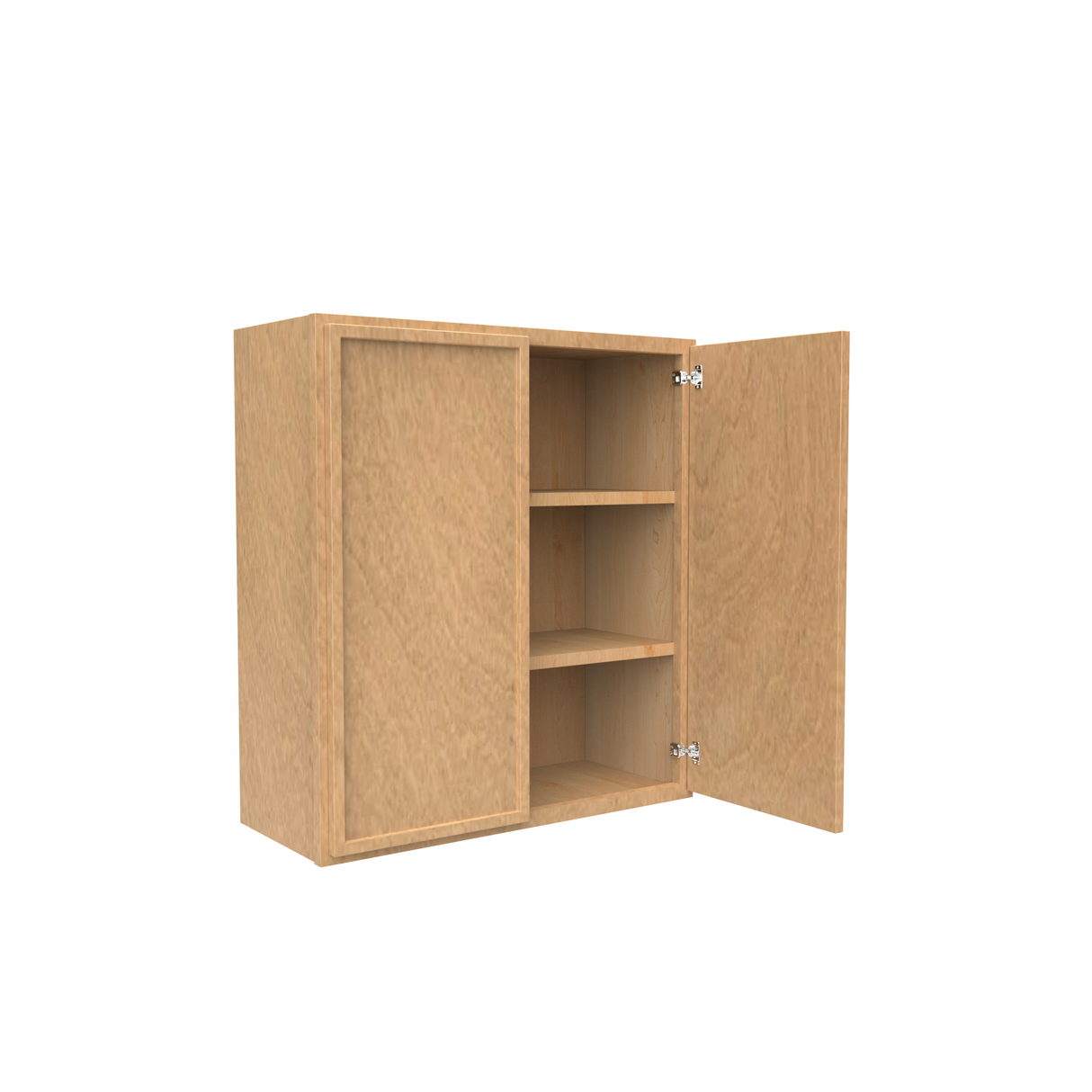RTA - Slim Shaker Karamel - 30"Height Double Door Wall Cabinets - 27"W x 30"H x 12"D