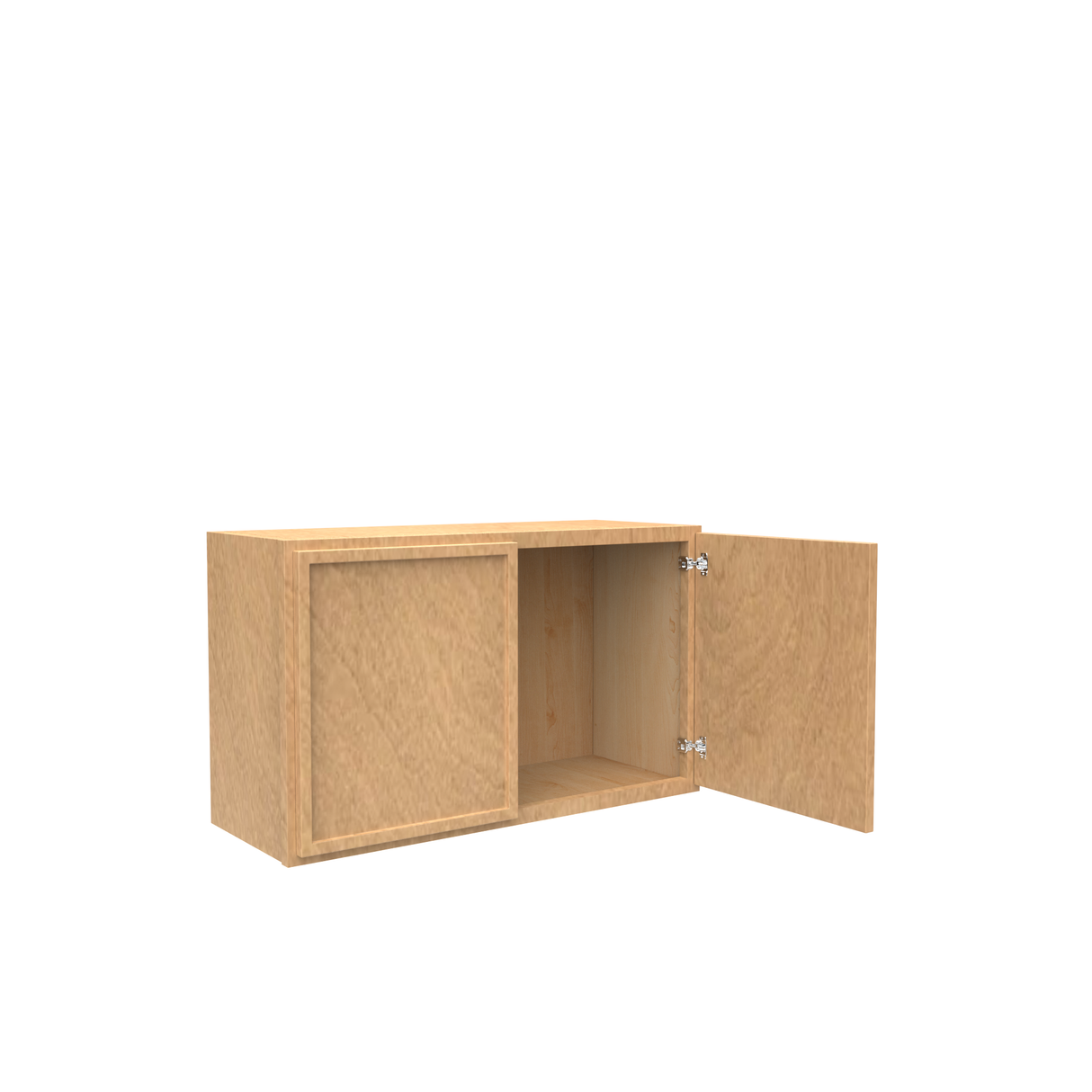 RTA - Slim Shaker Karamel - 18"Height Double Door Wall Cabinets - 30"W x 18"H x 12"D
