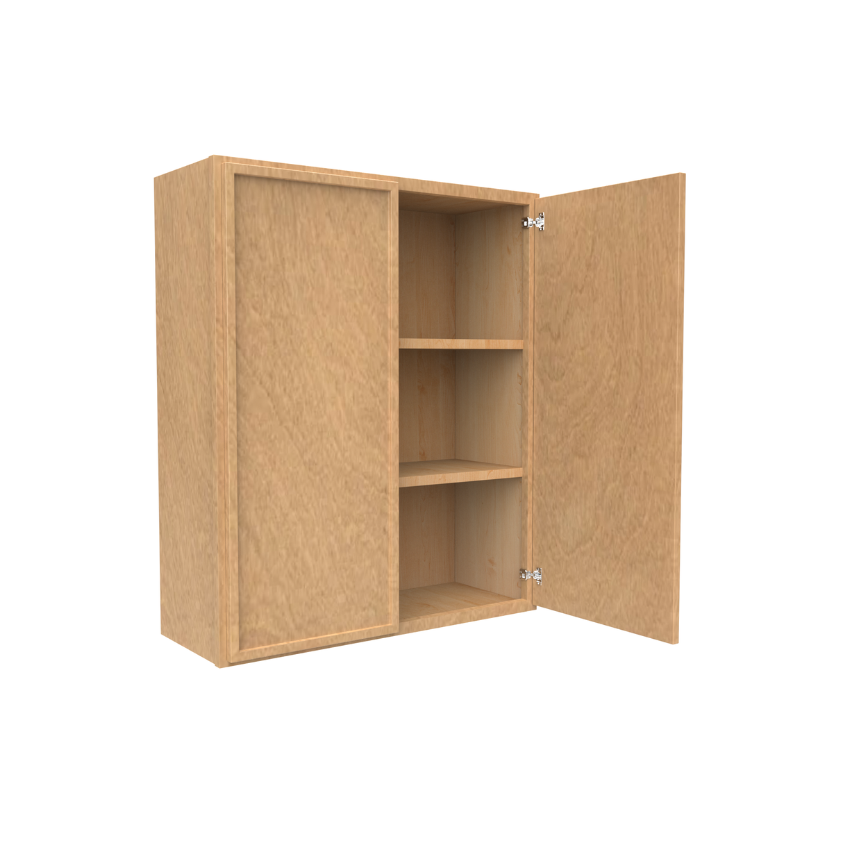 RTA - Slim Shaker Karamel - 36"Height Double Door Wall Cabinets - 30"W x 36"H x 12"D