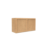 RTA - Slim Shaker Karamel - 18"Height Double Door Wall Cabinets - 33"W x 18"H x 12"D