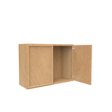 RTA - Slim Shaker Karamel - 24" Height Double Door Wall Cabinets - 33"W x 24"H x 12"D