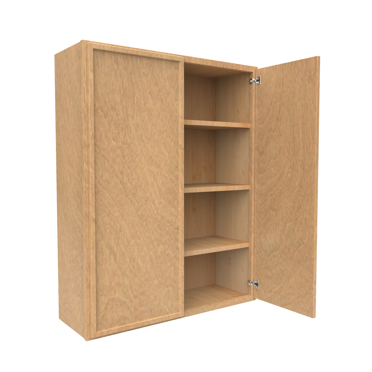 RTA - Slim Shaker Karamel - 42" Height Double Door Wall Cabinets - 33"W x 42"H x 12"D