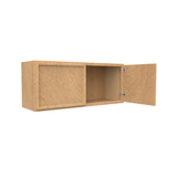 Slim Shaker Karamel - 15" Height Double Door Wall Cabinets - 36"W x 15"H x 12"D - Pre Assembled