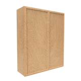 RTA - Slim Shaker Karamel - 42" Height Double Door Wall Cabinets - 36"W x 42"H x 12"D