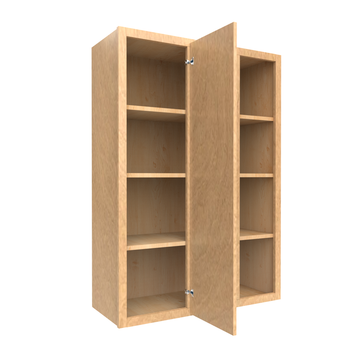 Slim Shaker Karamel - Wall Blind Corner Cabinets - 30