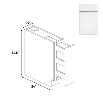 Slim Shaker Oatmeal - Spice Rack Base Cabinets - 9