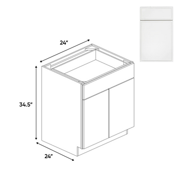 Slim Shaker Oatmeal - Double Door Cabinets - 24