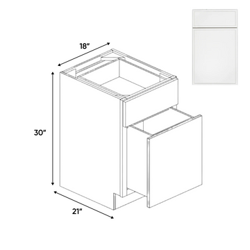 Slim Shaker Oatmeal - File Drawer Base Cabinets - 18