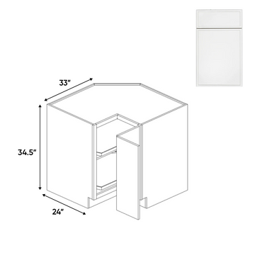 Slim Shaker Oatmeal - Lazy Susan Base Cabinets - 33