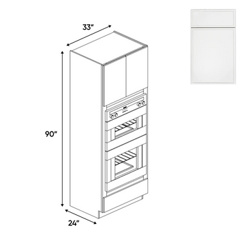 Slim Shaker Oatmeal - Double Oven Cabinets - 33