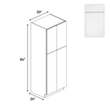 RTA - Slim Shaker Oatmeal - Double Door Pantry Cabinets - 30"W x 84"H x 24"D