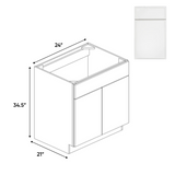 RTA - Slim Shaker Oatmeal - Vanity Sink Base Cabinets - 24"W x 34.5"H x 21"D