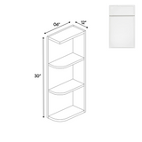 RTA - Slim Shaker Oatmeal - Wall Open Shelf Cabinets - 6"W x 30"H x 12"D