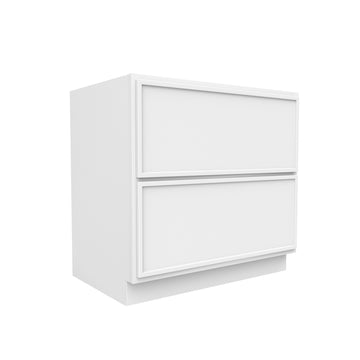 Slim Shaker Oatmeal - Double Drawer Base Cabinets - 36