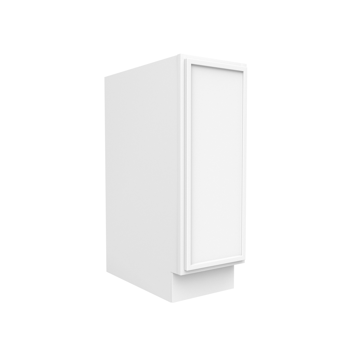 Slim Shaker Oatmeal - Full Height Single Door Base Cabinets - 12"W x 34.5"H x 24"D - Pre Assembled