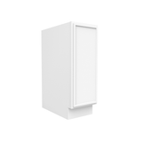 Slim Shaker Oatmeal - Full Height Single Door Base Cabinets - 12"W x 34.5"H x 24"D - Pre Assembled