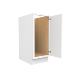 RTA - Slim Shaker Oatmeal - Full Height Single Door Base Cabinets - 15"W x 34.5"H x 24"D