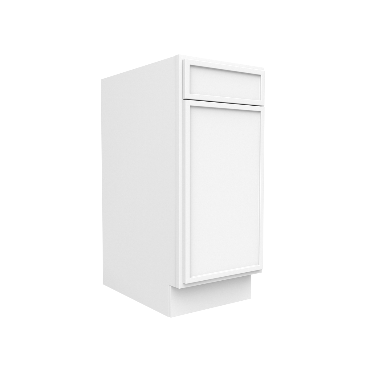 Slim Shaker Oatmeal - Single Door Cabinets - 15"W x 34.5"H x 24"D - Pre Assembled