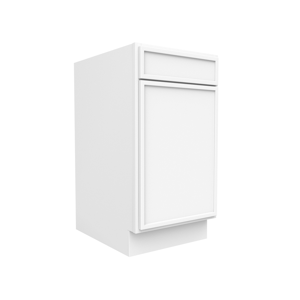 Slim Shaker Oatmeal - Single Door Cabinets - 18