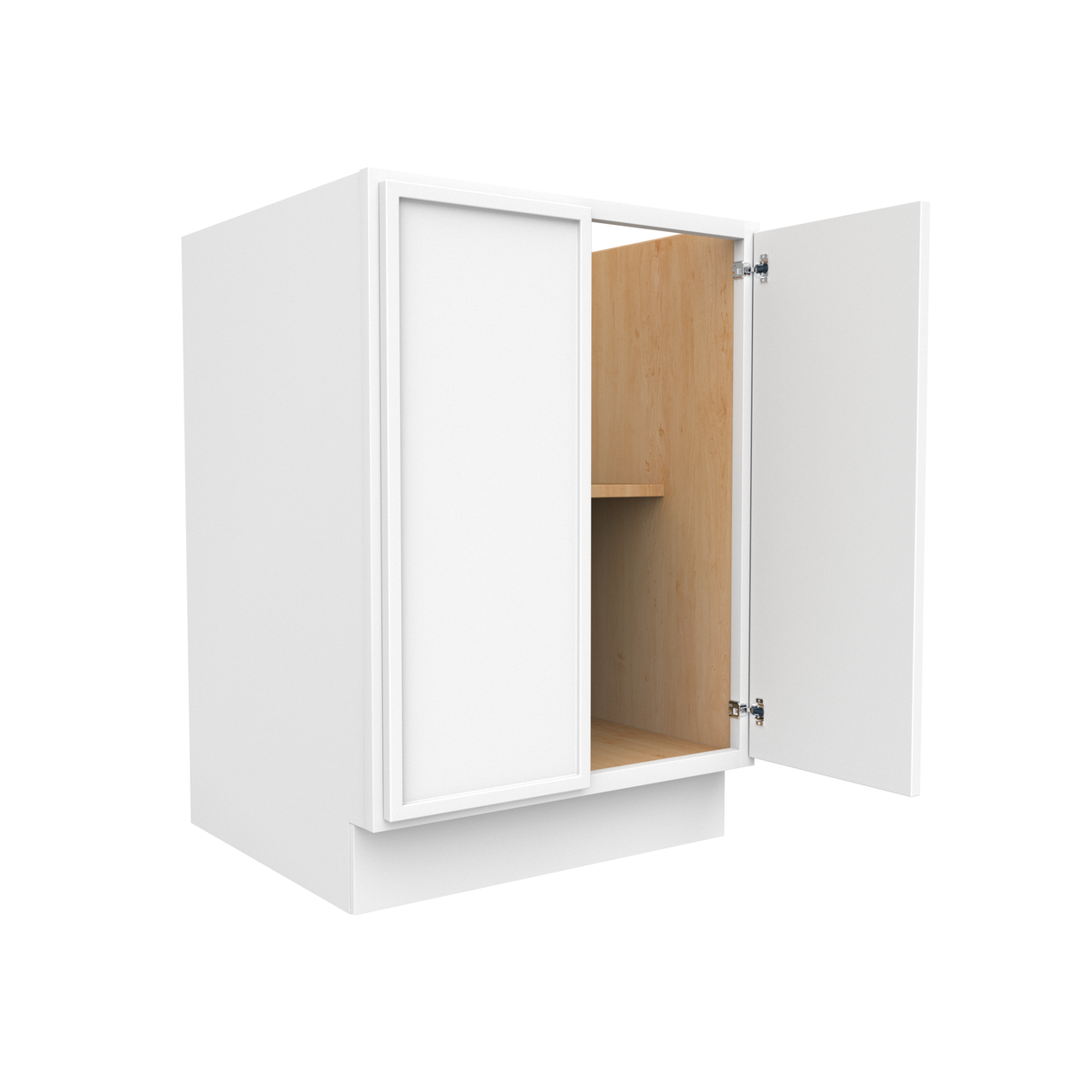 Slim Shaker Oatmeal - Full Height Double Door Base Cabinets - 24"W x 34.5"H x 24"D - Pre Assembled