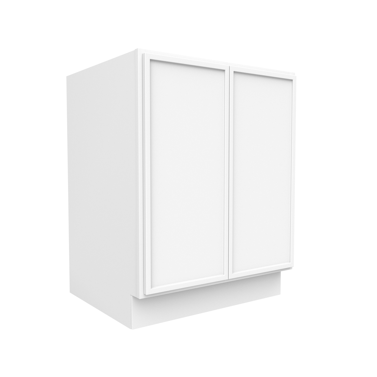 Slim Shaker Oatmeal - Full Height Double Door Base Cabinets - 27"W x 34.5"H x 24"D - Pre Assembled