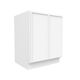 Slim Shaker Oatmeal - Full Height Double Door Base Cabinets - 27"W x 34.5"H x 24"D - Pre Assembled