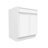 RTA - Slim Shaker Oatmeal - Double Door Cabinets - 27"W x 34.5"H x 24"D