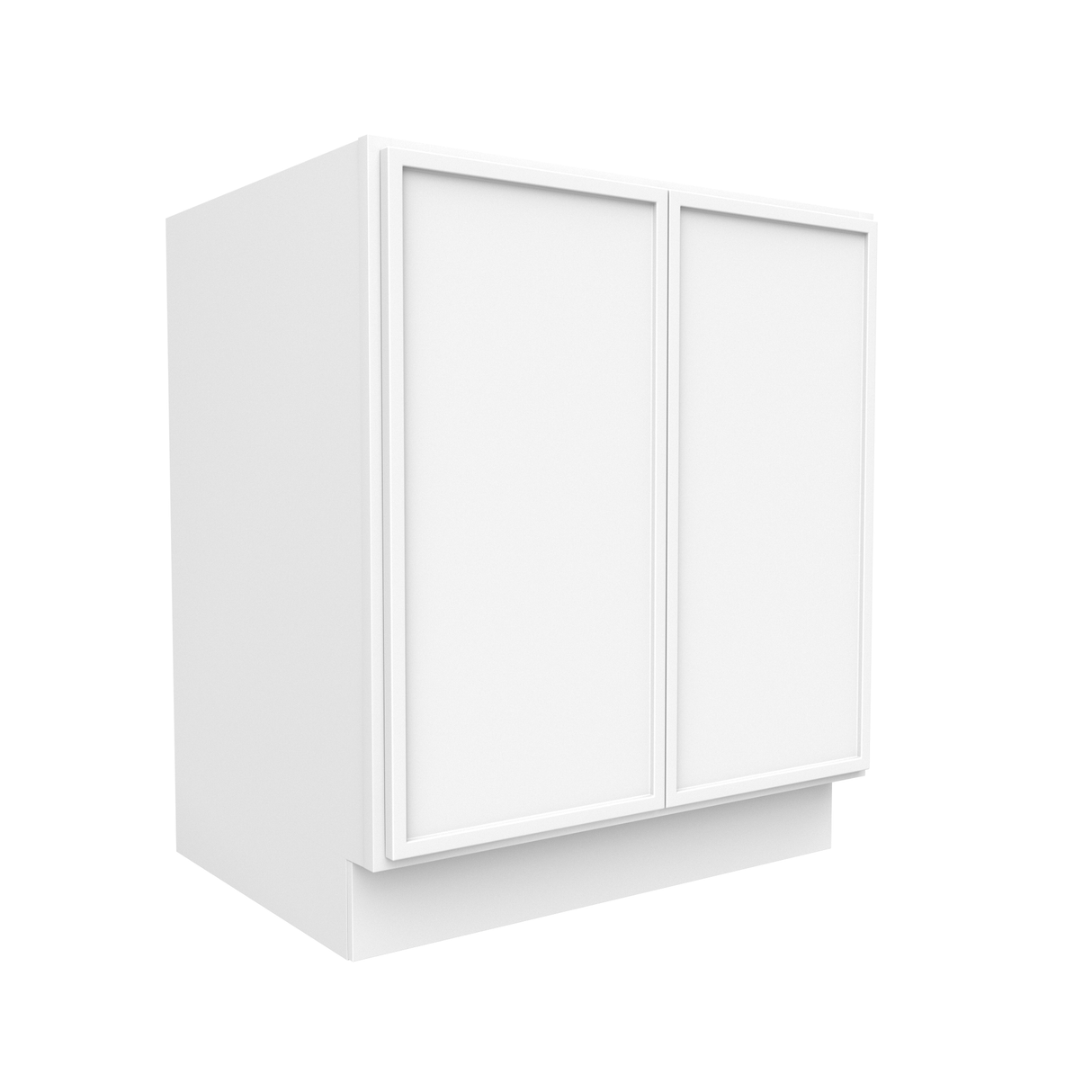 Slim Shaker Oatmeal - Full Height Double Door Base Cabinets - 30"W x 34.5"H x 24"D - Pre Assembled