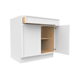 RTA - Slim Shaker Oatmeal - Double Door Cabinets - 33"W x 34.5"H x 24"D