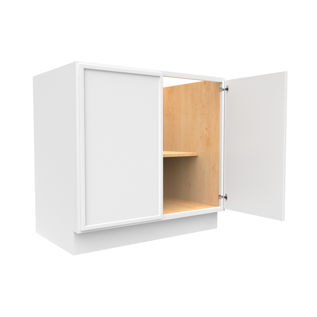 Slim Shaker Oatmeal - Full Height Double Door Base Cabinets - 36"W x 34.5"H x 24"D - Pre Assembled