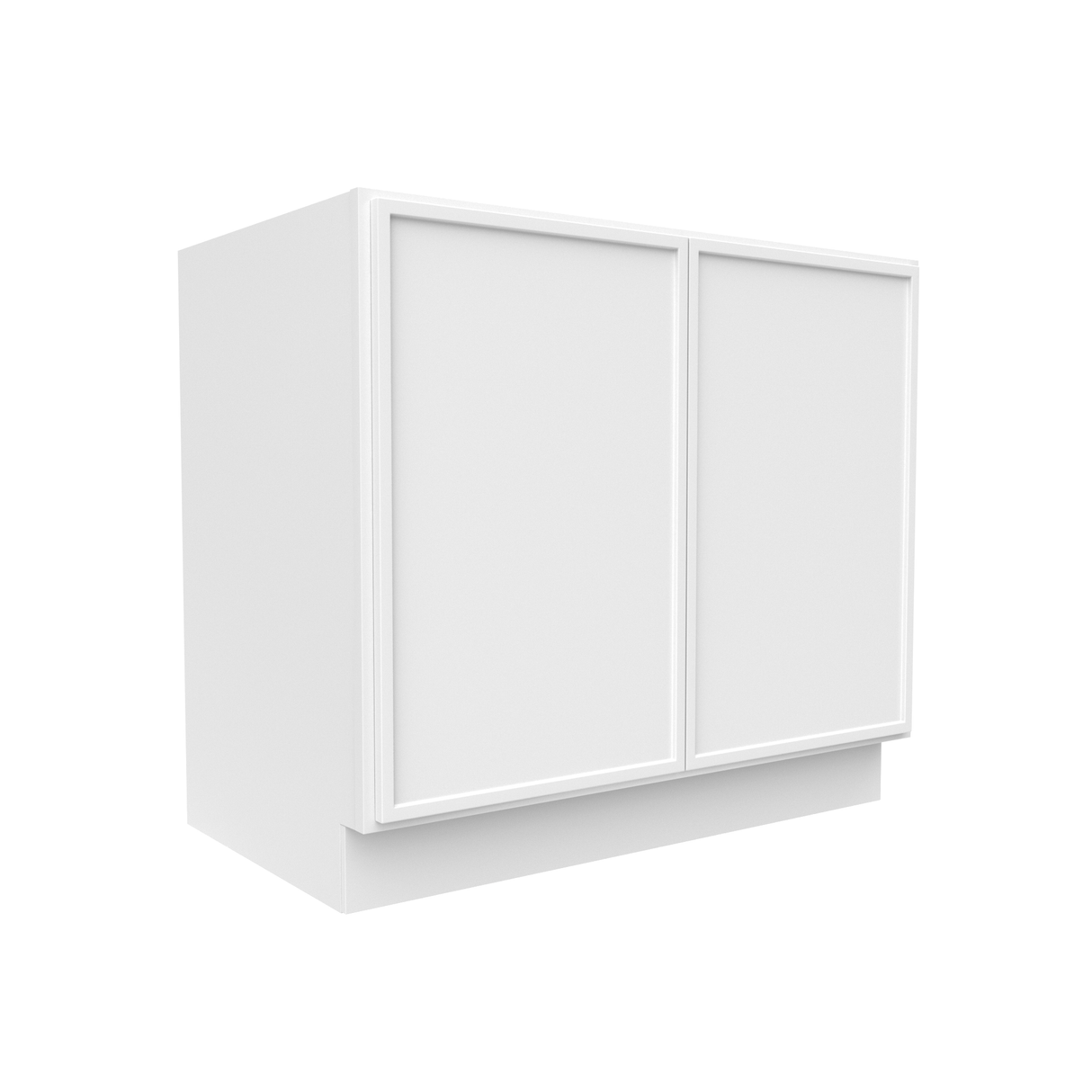 Slim Shaker Oatmeal - Full Height Double Door Base Cabinets - 39"W x 34.5"H x 24"D - Pre Assembled