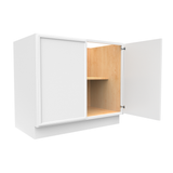 Slim Shaker Oatmeal - Full Height Double Door Base Cabinets - 39"W x 34.5"H x 24"D - Pre Assembled