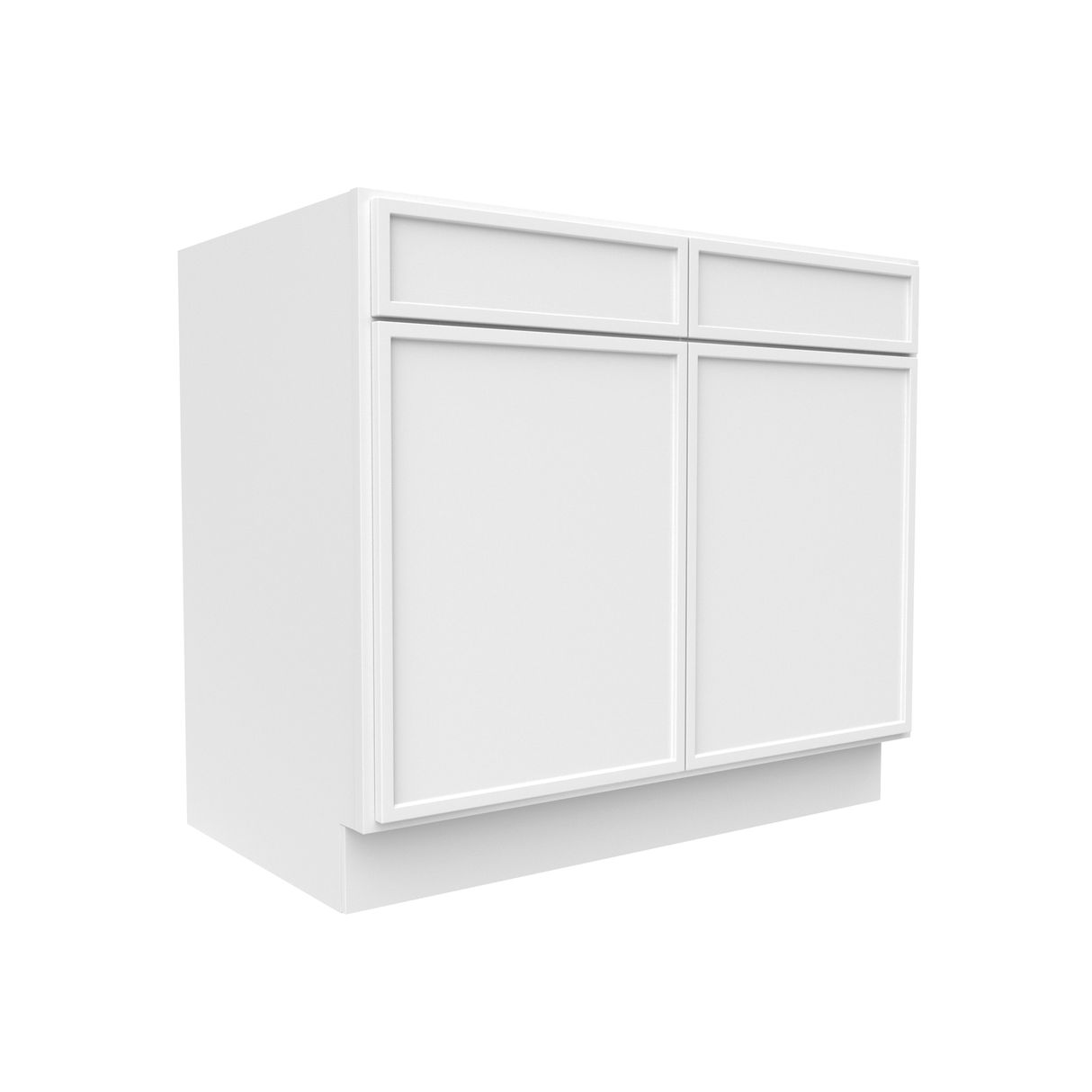 Slim Shaker Oatmeal - Double Door Cabinets - 39"W x 34.5"H x 24"D - Pre Assembled