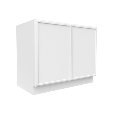 Slim Shaker Oatmeal - Full Height Double Door Base Cabinets - 42