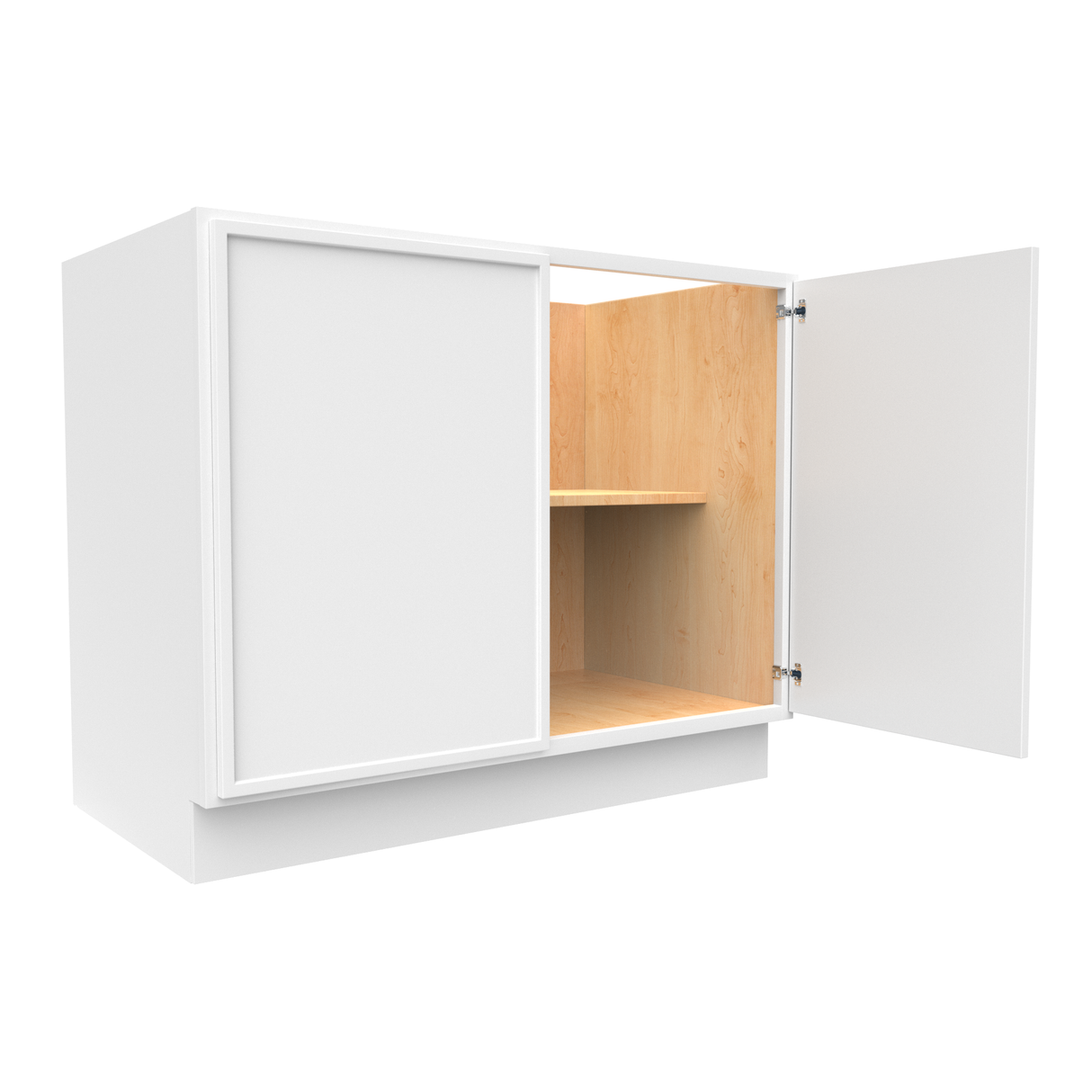 Slim Shaker Oatmeal - Full Height Double Door Base Cabinets - 42"W x 34.5"H x 24"D - Pre Assembled