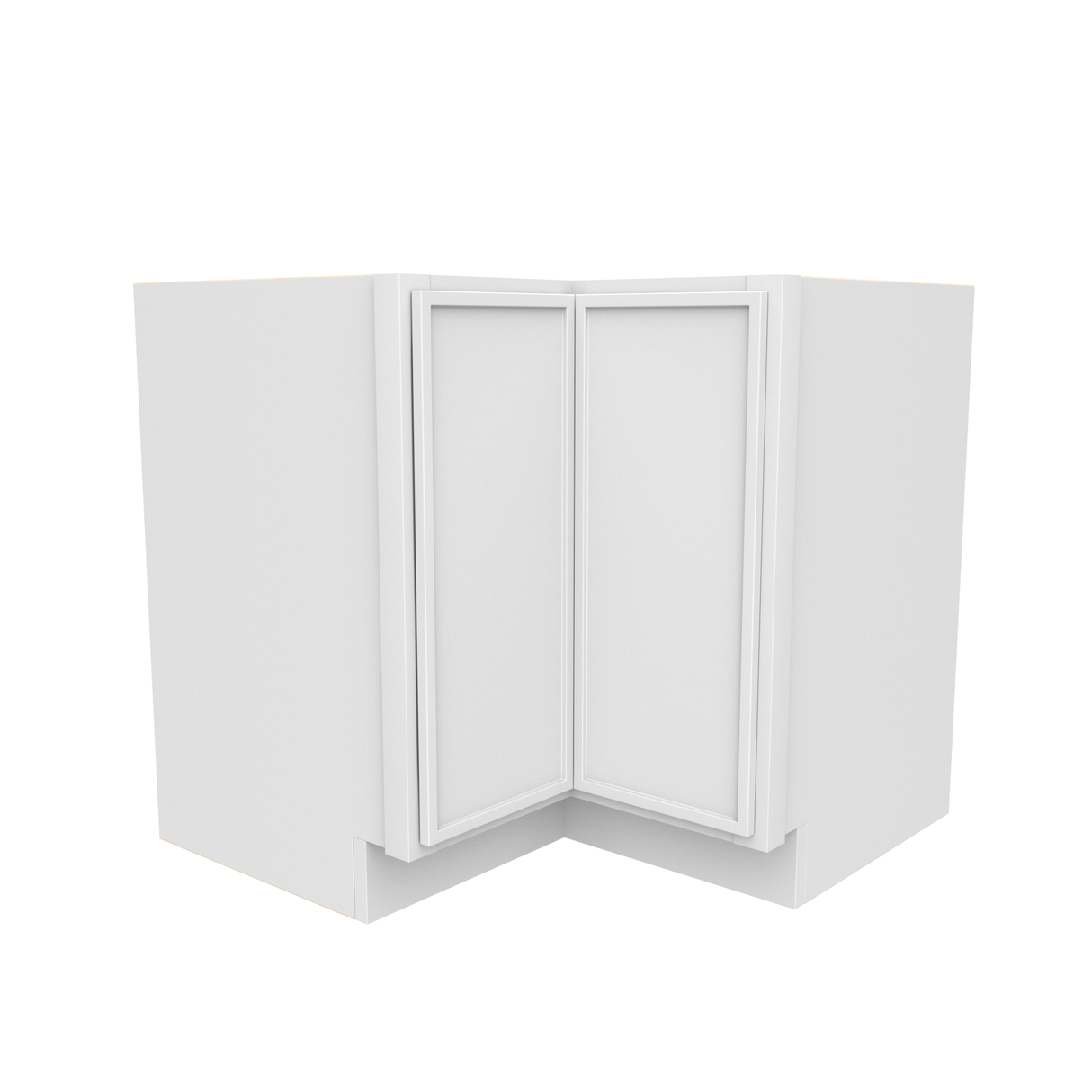 Slim Shaker Oatmeal - Square Corner Cabinets - 36"W x 34.5"H x 36"D - Pre Assembled