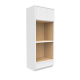 RTA - Slim Shaker Oatmeal - Double Oven Cabinets - 33"W x 84"H x 24"D
