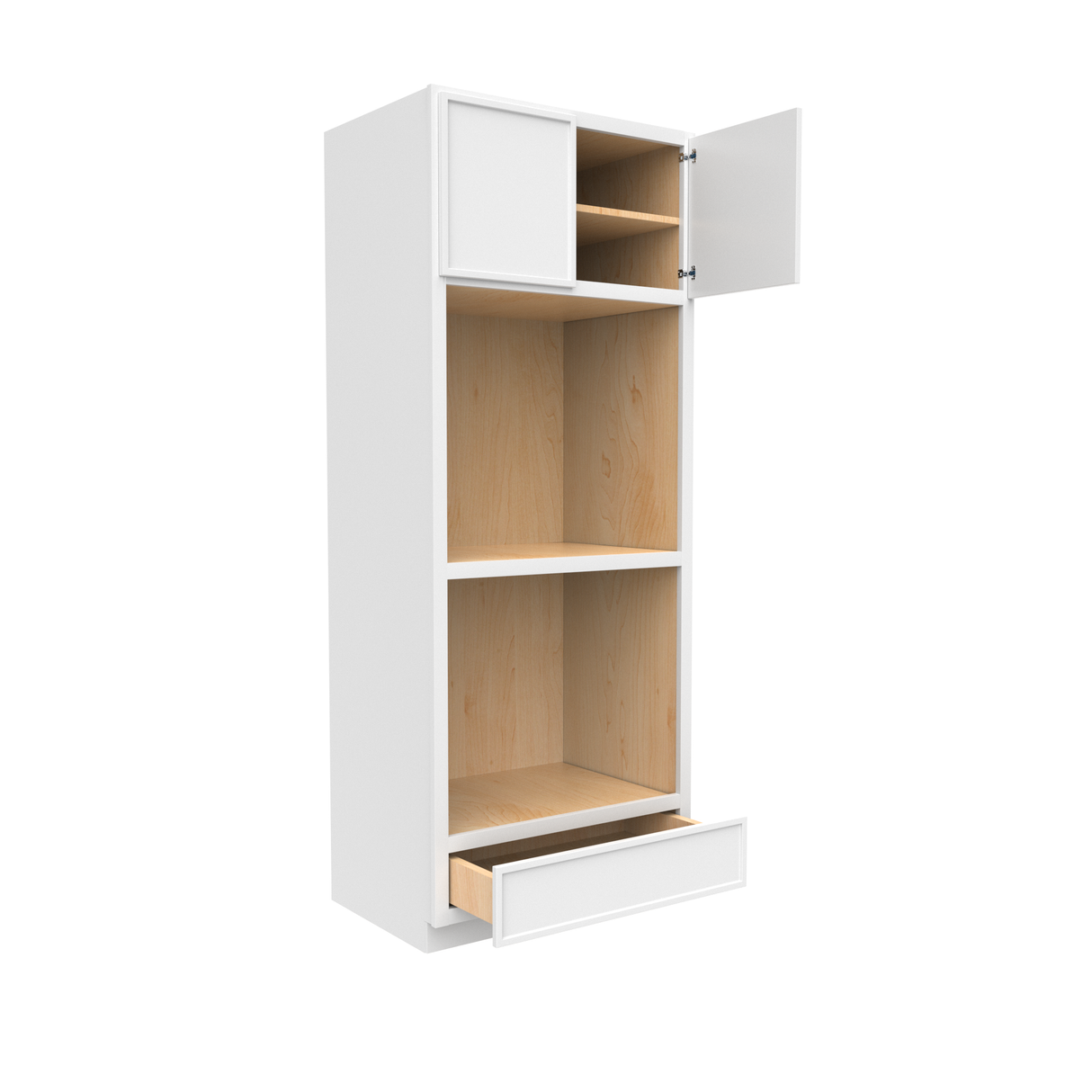 RTA - Slim Shaker Oatmeal - Double Oven Cabinets - 33"W x 84"H x 24"D