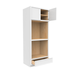 RTA - Slim Shaker Oatmeal - Double Oven Cabinets - 33"W x 84"H x 24"D