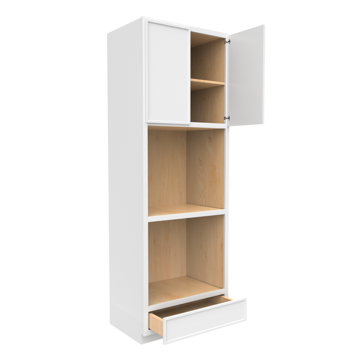 RTA - Slim Shaker Oatmeal - Double Oven Cabinets - 33"W x 96"H x 24"D