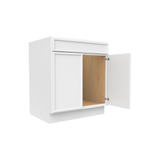 RTA - Slim Shaker Oatmeal - Sink Base Cabinets - 30"W x 34.5"H x 24"D