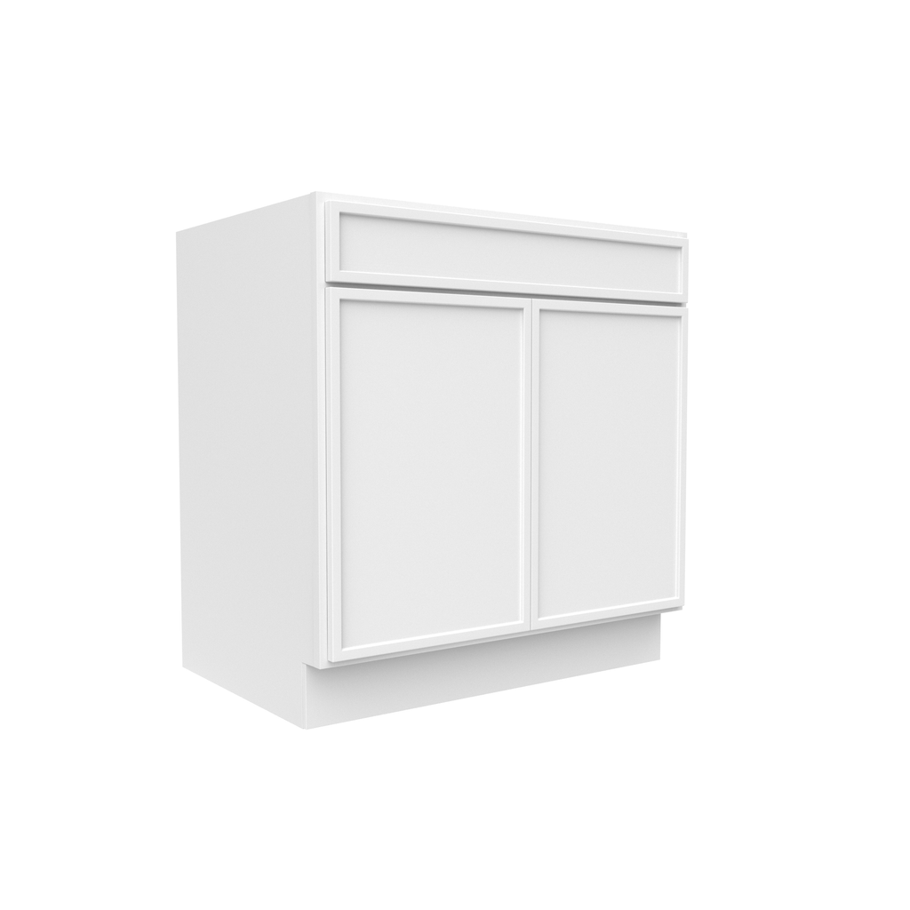 Slim Shaker Oatmeal - 33 Inch Sink Base Cabinet - 33