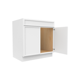 RTA - Slim Shaker Oatmeal - Sink Base Cabinets - 33"W x 34.5"H x 24"D