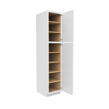 Slim Shaker Oatmeal - Single Door Pantry Cabinets - 18