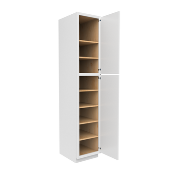 Slim Shaker Oatmeal - Single Door Pantry Cabinets - 18