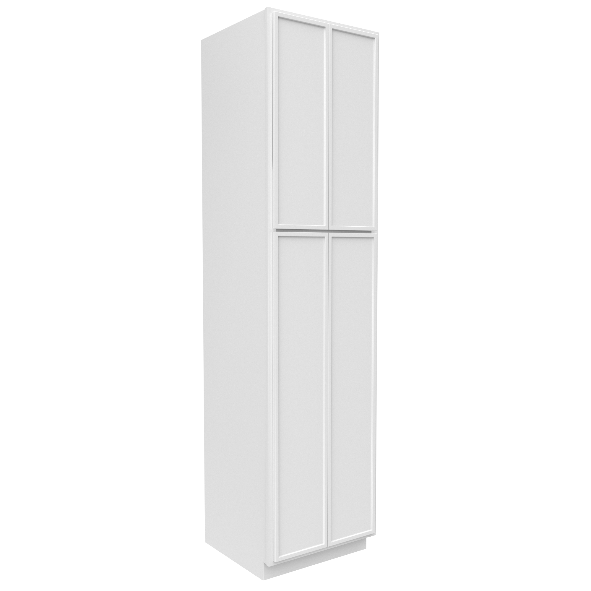 Slim Shaker Oatmeal - Double Door Pantry Cabinets - 24"W x 96"H x 24"D - Pre Assembled