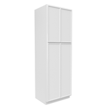 RTA - Slim Shaker Oatmeal - Double Door Pantry Cabinets - 30"W x 90"H x 24"D