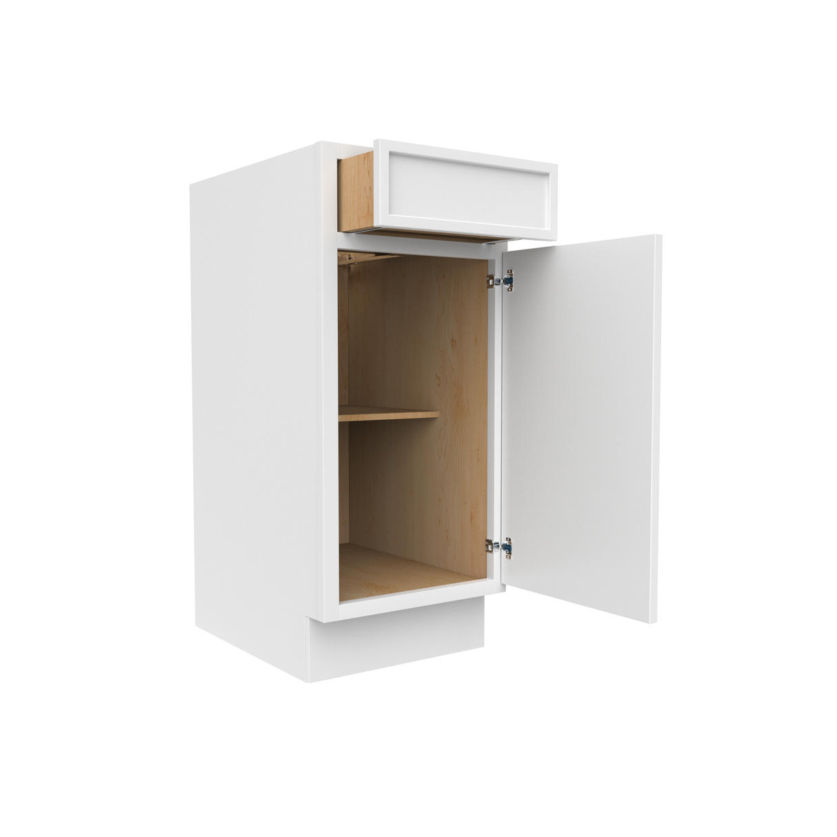 RTA - Slim Shaker Oatmeal - Vanity Base Cabinets - 15"W x 34.5"H x 21"D