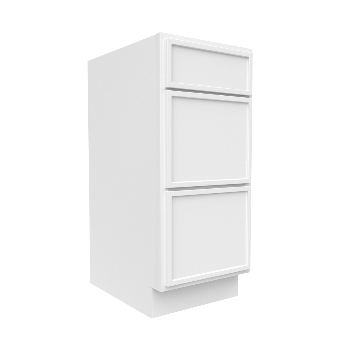 RTA - Slim Shaker Oatmeal - Vanity Drawer Base Cabinets - 15"W x 34.5"H x 21"D